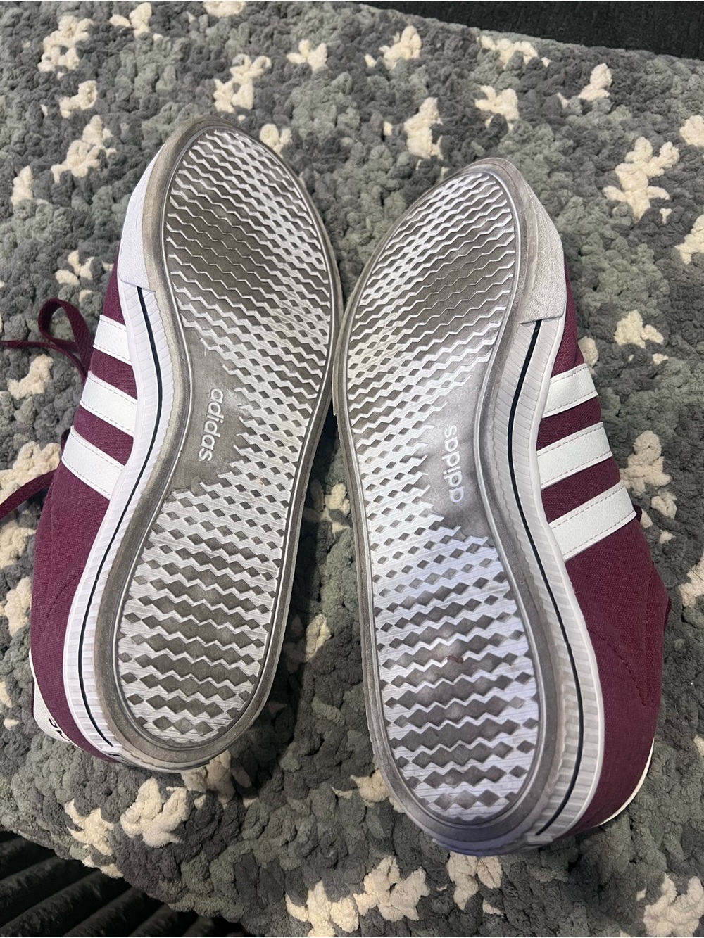 Adidas Daily 3.0 Canvas Sneakers Burgundy Maroon Men's - Picture 4 of 9